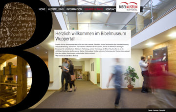 Screenshot Website Bibelmuseum Wuppertal