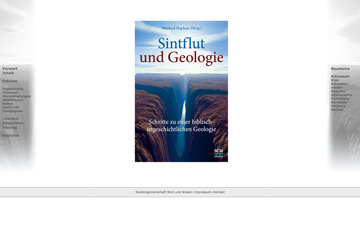 Screenshot Website Sintflut und Geologie