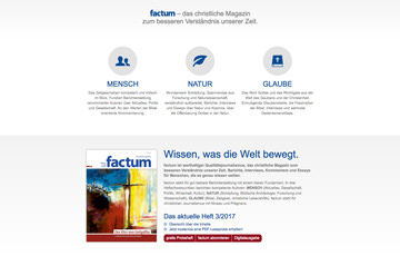 Screenshot Website factum-magazin